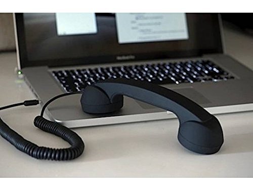 Image of Drumstone Retro Wired Phone Handset with 3.5mm Audio Jack | Ergonomic Telephone Receiver for Compatible Smartphones, Tablets & Devices with 3.5mm Headphone Port | Corded Calling Handset