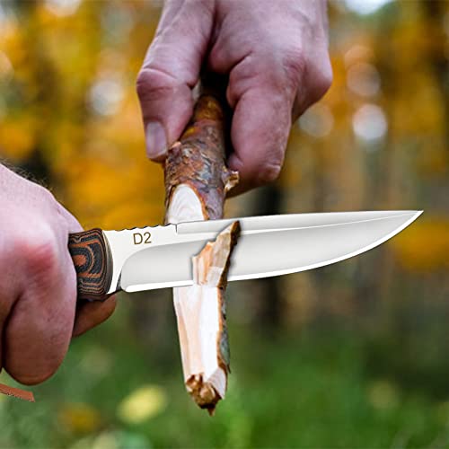 AUBEY-Fixed-Blade-Hunting-Knife-Full-Tang-with-Leather-Sheath-for-Men-D2-Blade-Outdoor-Survival-Camping-Knife-G10-Handle