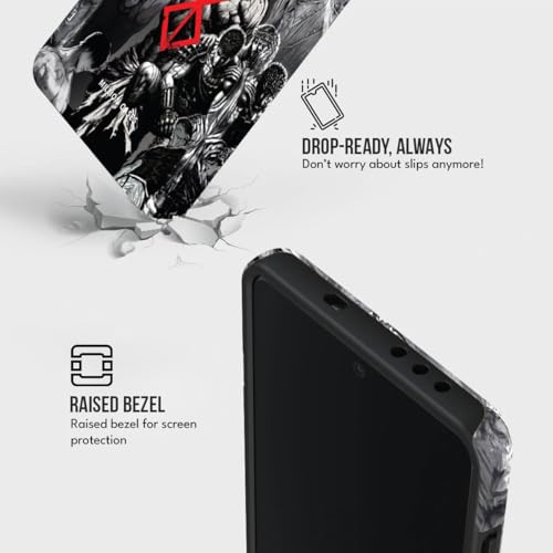 Image of MILLION CASES Back Cover Case for OnePlus 12 Scratch Resistant Anti-Slip Polycarbonate Shockproof Protective Durable Battleborn Crystal Case for Men & Boys