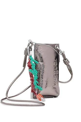 Desigual sac pour téléphone portable Half Logo Milton Phone Bag Brushed Silver violet