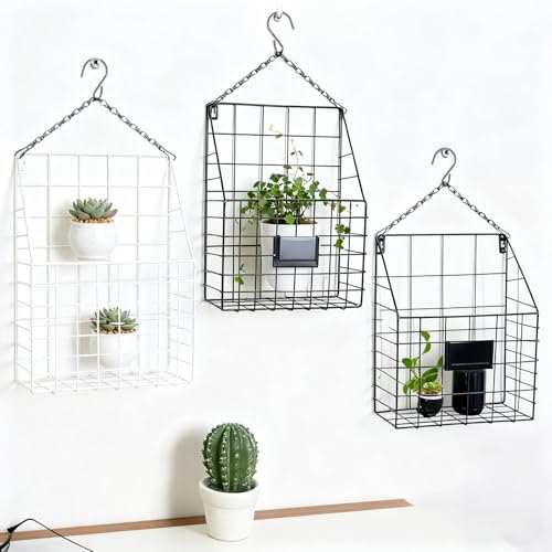 4 Pack 26 Inch Hanging Chains with Hooks Adjustable Black Metal Hanging Basket Chain for Hangings Bird Feeders, Birdbaths, Planters, Lanterns, Wind Chimes, Baskets, Billboards, Decorative Ornaments