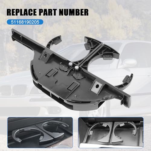 Portavasos consola central compatible BMW E39 2001-2003 miniatura 2