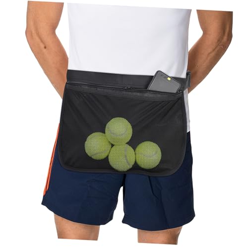 GALPADA Golf Ball Bag Tennis Ball Holder Mesh Pouch Adjustable Waist Belt Sports Storage Bag