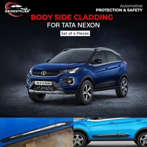 Image of Car Door Body Side Beading /Molding /Cladding for Tata Nexon Set of 04