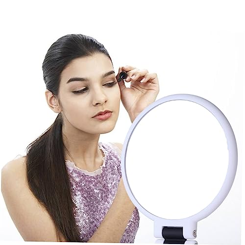Espejo de maquillaje doble con aumento 15x y LED miniatura 4
