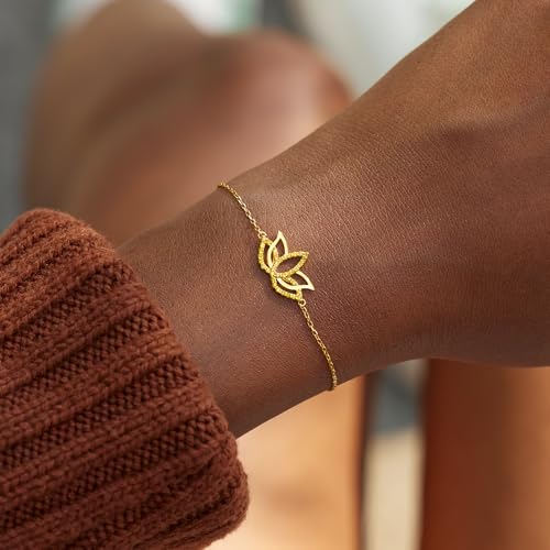 STORYJEWELLERY Retirement Bracelet, Retirement Gift for Woman, 2025 Retired Gifts for Nurse Teacher and Coworker, Lotus Bracelet for Women3