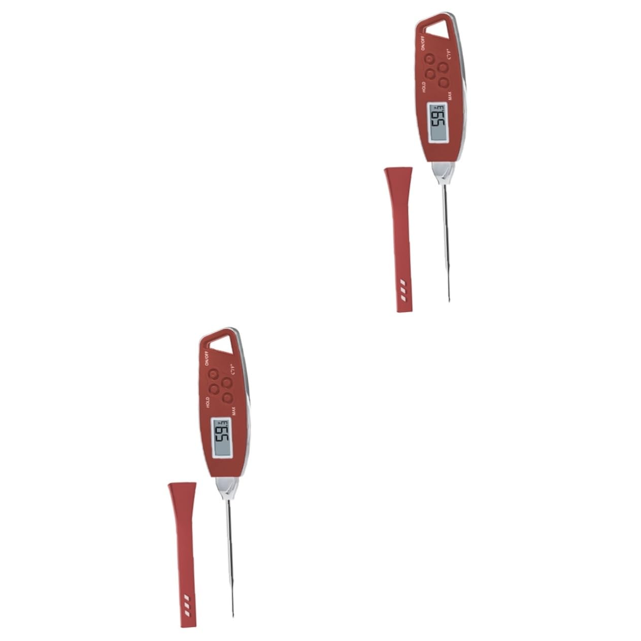 TOPBATHY 2 Piezas termómetro de cocina termómetro digital Termómetro para asar carne termómetro de lectura instantánea termómetro para carne medición de temperatura termometro de agua rojo