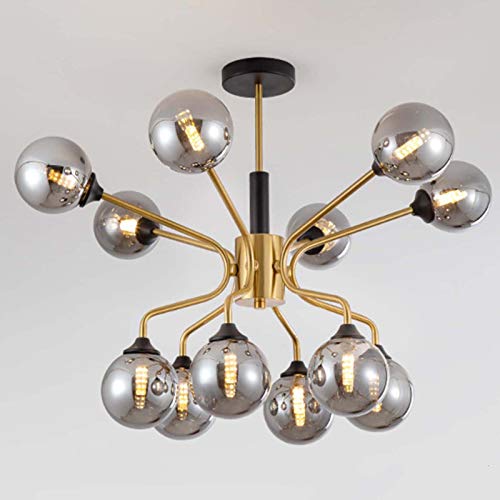 Lustre moderne G9 YangRy en verre ambré de qualité supérieure