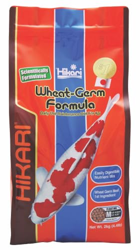 Hikari® Wheat-Germ Formula Medium Floating Pellets for Koi and Pond Fish, 4.4 lbs (2kg)