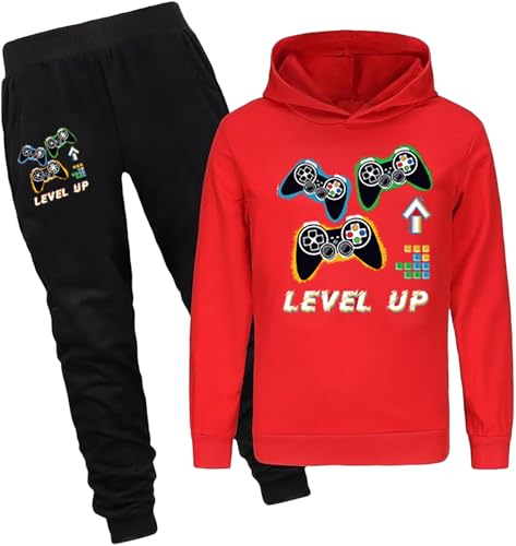 Boys' Tracksuit Game Pullover Hoddie Jogger Pant Sets Kids Youth Gaming 2 Piece Sweatsuit Sweatshirt Clothes