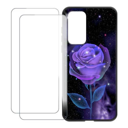 UOGNADGD Compatible con Huawei P40 4G Funda Personalizada Colorida con 2 Protectores de Pantalla de Cristal Templado – Antigolpes y Antirayaduras (Rosa)