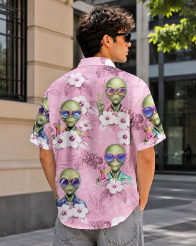 Image of 99TIMORO Horror Movie Men's Halloween Button Down Shirts Short Sleeve Top