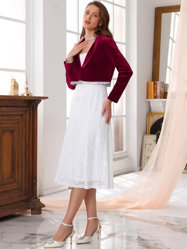 Women's Velvet Shrug for Dresses Evening Long Sleeve Sparkle Trim Bridal Wedding Elegant Cocktail Bolero2