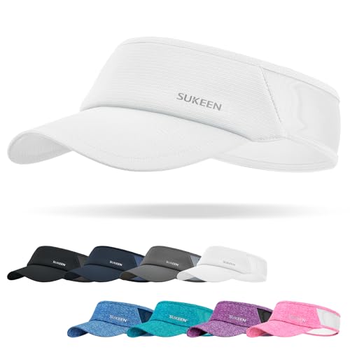 Image of Sukeen Sports Sun Visor Men Women Lightweight Portable Cooling Stretchy Visor Hat for Running, Golf, Daily Wear