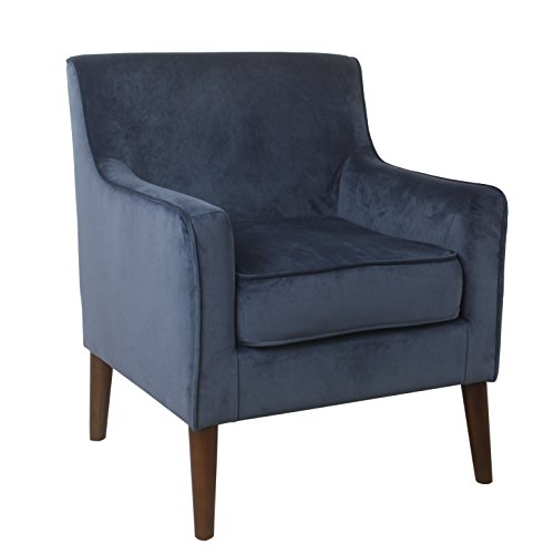 Spatial Order Kaufmann Modern Velvet Accent Chair, Blue Velvet Spatial Order Kaufmann Modern Velvet Accent Chair, Blue Velvet