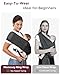 Momcozy Baby Carrier AirMesh - The Perfect Summer Water Sling for Newborns to Toddler 8-35 lbs - Cooling, Breathable and Lightweight Baby Wrap, Nice for Summer, Pool, Beach, Swimming, Black