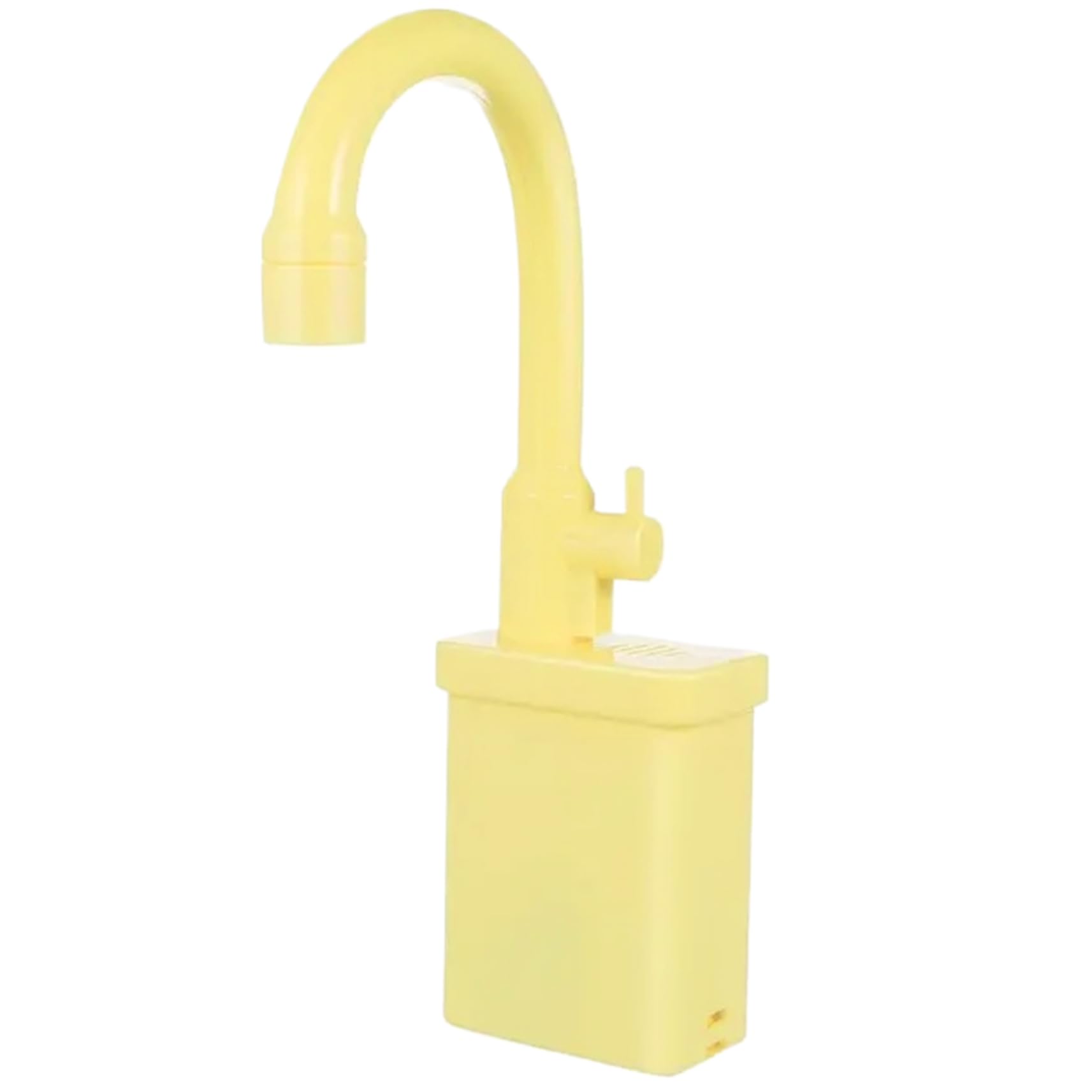 Play Sink Faucet - Plastic Replacement Faucet for Play Sink, 6.1x10.8" Playhouse Accessory for Boys Girls Toddlers, Yellow