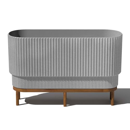 Image of Veradek Demi Series Raised Long Planter - Wide Planter with Stand