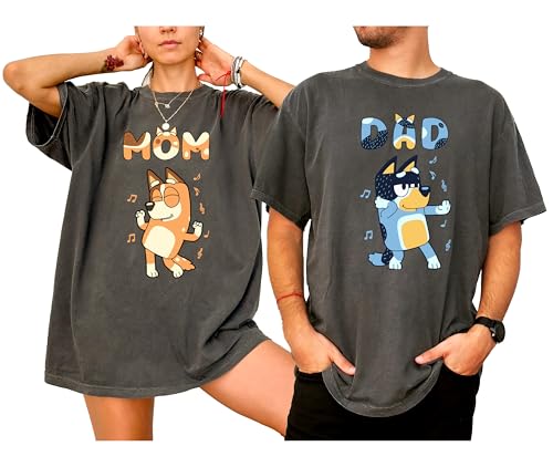 Blu.ey Mom Shirt and Dad Shirt, Blu.ey Cartoon Character Shirt, B...