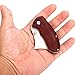 Samior CDT20 Small Cleaver Chopping Knife, 2 inch D2 Blade with Dual Thumb Studs, Rosewood Handle with Liner Lock, Compact Folding Pocket EDC Knives