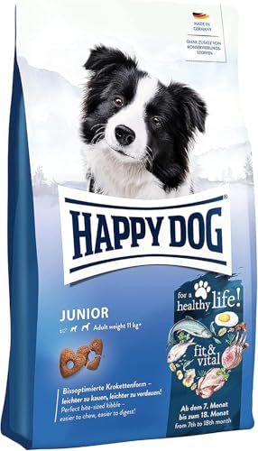 Happy Dog fit & vital Junior Junghundefutter Geflügel, 4 kg – Ansicht 1