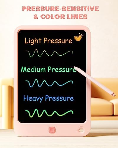 bravokids Kids Toys LCD Writing Tablet, 10 Inch Drawing Tablet Doodle Board, Writing Board Drawing Board, Toddler Toys for 3 4 5 6 7 8 Years Old Girls Boys (Pink) 2 41Bh+LLvgNL. AC