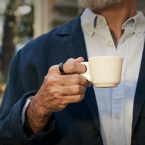 Oura Gen3 Heritage Smart Ring - Size 6, Black | Sleep, Heart Rate and Fitness Tracking Wearable - Up to 7 Day Battery Life - iOS/Android Compatible - Size First with Oura Sizing Kit