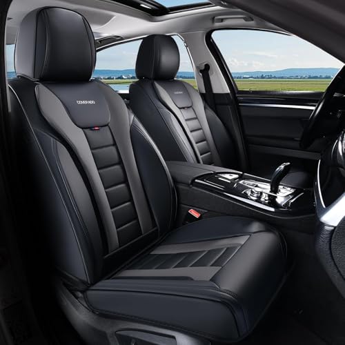 Image of Coverado Car Seat Covers, Front Covers for Cars, Car Seat Cover Front Seats, Automotive Seat Cover, Waterproof, Leather Car Seat Cushion, Universal Interior Covers Seat Protectors for Most Cars