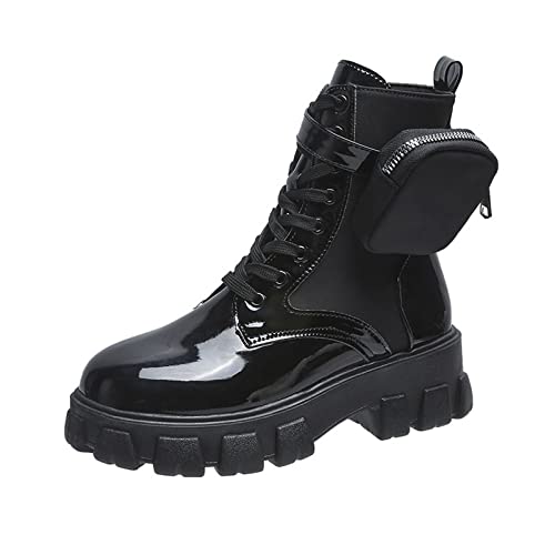 Bottes de combat pour femmes avec plateforme pour marcher sous la pluie d'automne