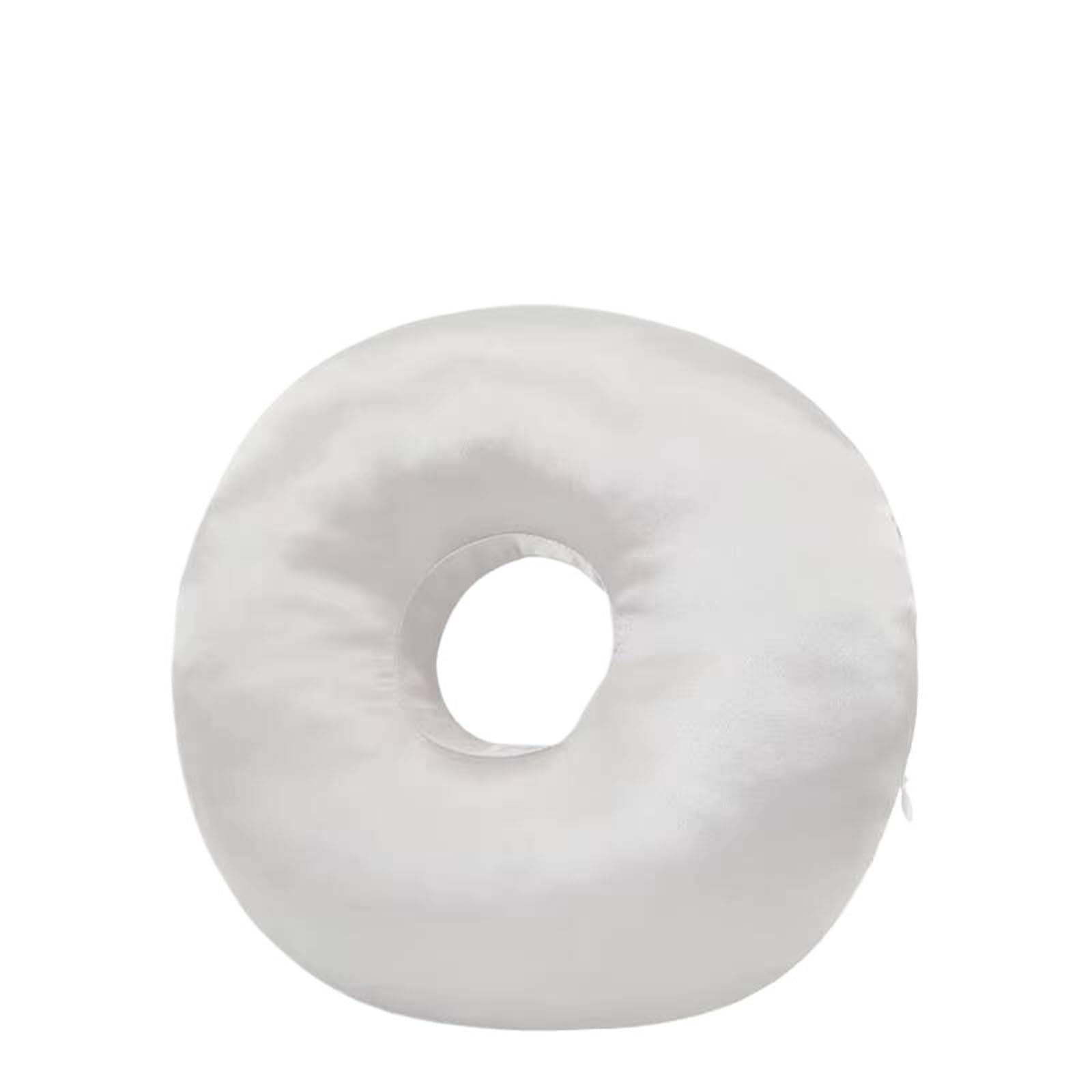 SUBLXPoten Piercing Pillow Ear Wearable Donut Pillow For Sleep Hotel Camping for Side Sleepers(White)