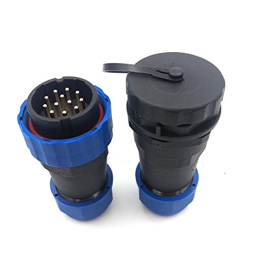 Conector impermeable SD28 12 pines cable industrial miniatura 2