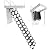 VEVOR Attic Ladder, 660LBS/299.4KG Capacity, Fits 10.5 to 11 ft Ceiling Height and 39.4 x 27.5 inch Opening Size, Alloy Steel Pull-Down Retractable Ceiling Stair with Pulling Rod for Attic Loft Roof