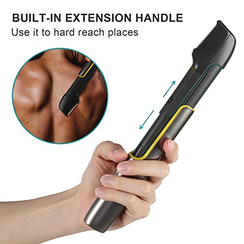 Pritech Facial Body Hair Trimmer For Men Women Personal Groomer For Men Pubic Hair Personal Trimmer Back Shavers For Men Pubic Hair Trimmer Women Bikini USB Rechargeable Lighted Hair Cutting Tool