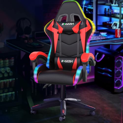 Racingreat Gaming Chair with RGB LED Lights, High Back Ergonomic Computer Gamer Chair with Headrest...