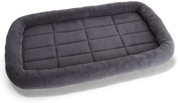 EveryYay by Petco Plush Dog Crate Mat 35" L X 22" W X 2" H Charcoal Grey