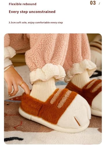 Cat Paw Slippers, 3D Fluffy Cat Paw Slipper, Warm Fluffy Furry Winter House Shoes House Lndoor Outdoor3