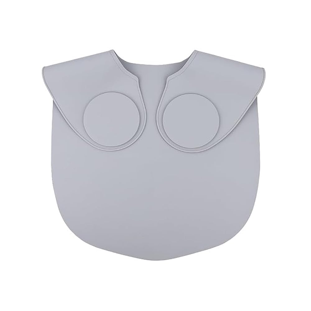 Capa de silicona para cortar el cabello impermeable profesional protector de cuello gris