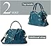 La Poet Women's Waxed Cowhide Hobo Satchel Shoulder Bag (Teal Green)