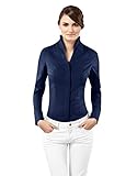 Durch den schicken Kelchkragen und die verdeckte Knopfleiste hebt diese Bluse Sie auf ein neues Eleganz-Level. Die klare Linienführung umspielt ihre Figur. Komplimente garantiert! Durch den Kelchkragen ergibt sich ein schöner aber nicht zu tiefer Ausschnitt. Der ideale Begleiter für jede Jahreszeit, im Sommer sowie auch Frühling / Herbst / Winter.