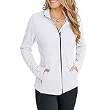 Jeemery Women's Full Zip Athletic Jacket Slim Fit Workout Yoga Track Sports Jackets Running...