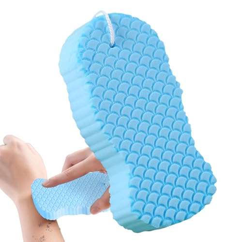 Esponja de baño - Experiencia de limpieza hidratante, esponja exfoliante 3D para ducha, esponjas de masaje para hombres y mujeres | Dispositivo de limpieza exfoliante suave para niños, baño, hotel