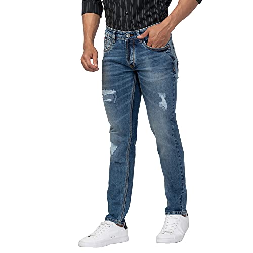 Image of Spykar Men's Slim Fit Low Rise Casual Jeans