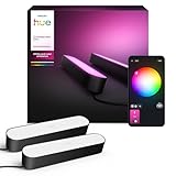 Philips Hue White & Color Ambiance Play Lightbar 2er Pack Basis-Set (500 lm), dimmbare Lichtsäulen...
