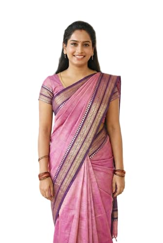 Image of DEVIKA TEXTILES Narayanpet Cotton Handloom Saree, Traditional Indian Ethnic Wear