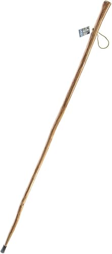 SE WS632-50 bastón de madera natural con punta de acero y cobertor de punta reforzado con metal