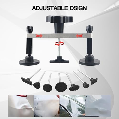 Image of 51PCS Dent Puller Kit,Paintless Dent Removal Kit with Slide Hammer T-Bar,Bridge Puller,Glue Gun,Golden Lifter,Suction Cup,Car Dent Repair Tool for Auto Body Dents, Hail Damage,Refrigerator Door Ding