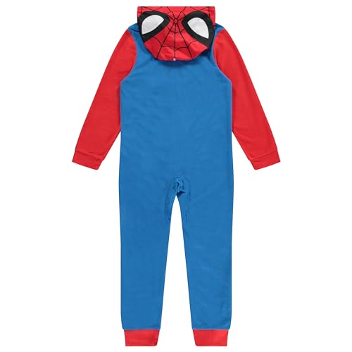 Marvel Boys Spiderman Pajamas Set - Hooded Long Sleeve Spiderman Pajamas - Spiderman, Mile Morales Sleeper Pajamas Set2