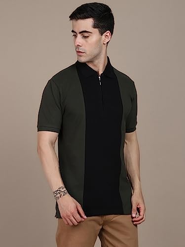 Image of Dennis Lingo Men's Cotton Polo Neck Regular Fit T-Shirt