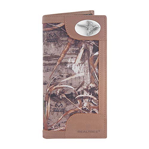 ZEP-PRO Mens Realtree Max-5 Nylon/Leather Roper Concho Wallet (Mallard)