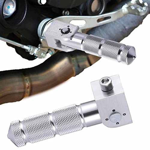 PURBLE Coppia Pedane Moto Poggiapiedi Moto Universale - Poggiapiedi Moto Piegato Universale 8mm Pedane Anteriori per Moto